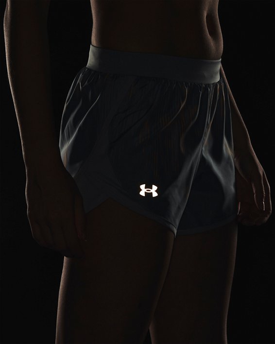 Women's UA Fly-By 2.0 Printed Shorts, Gray, pdpMainDesktop image number 3